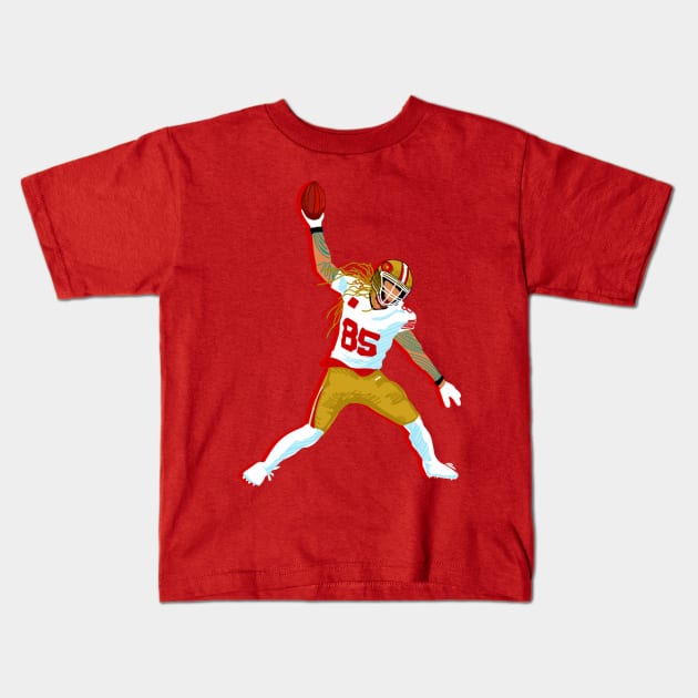 George kittle - white Kids T-Shirt by Mic jr